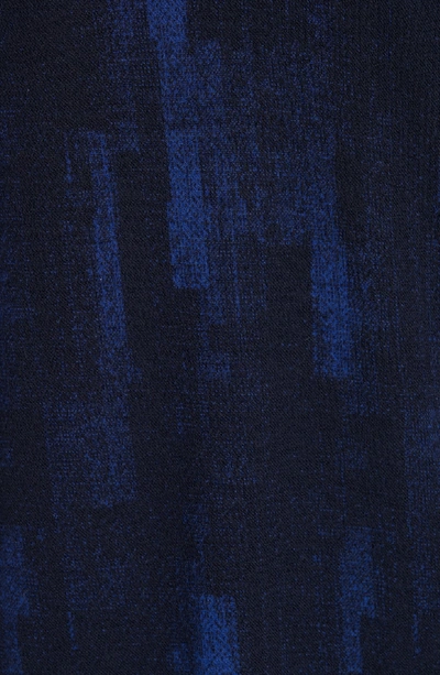 Shop Eileen Fisher Print Wool Blend Jacket In Midnight