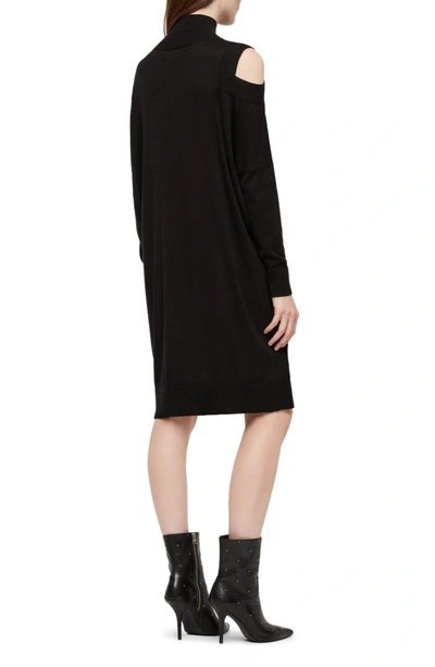 Shop Allsaints Cecily Turtleneck Sweater Dress In Black