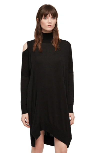 Shop Allsaints Cecily Turtleneck Sweater Dress In Black