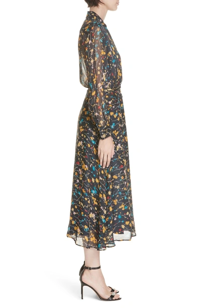 Shop Equipment Vivienne Silk Midi Dress In Eclipse Multi