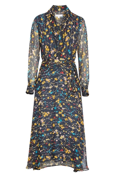 Shop Equipment Vivienne Silk Midi Dress In Eclipse Multi