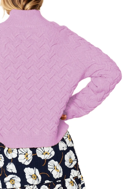 Shop The East Order Adele Turtleneck Sweater In Baby Violet