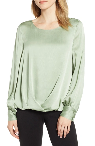 Shop Vince Camuto Puff Sleeve Blouse In Green Tea