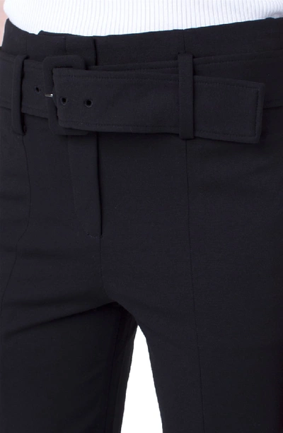 Shop Liverpool Taylor Belted High Rise Trousers In Black