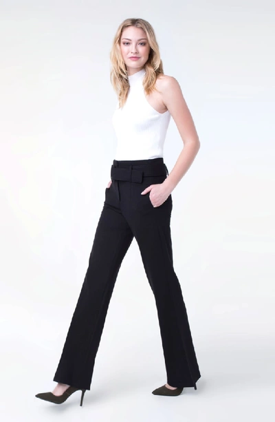Shop Liverpool Taylor Belted High Rise Trousers In Black