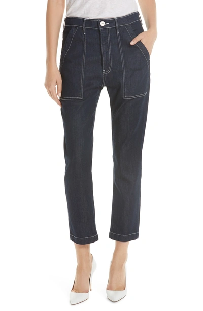 Shop 3x1 Sabine High Waist Tapered Jeans In Marine