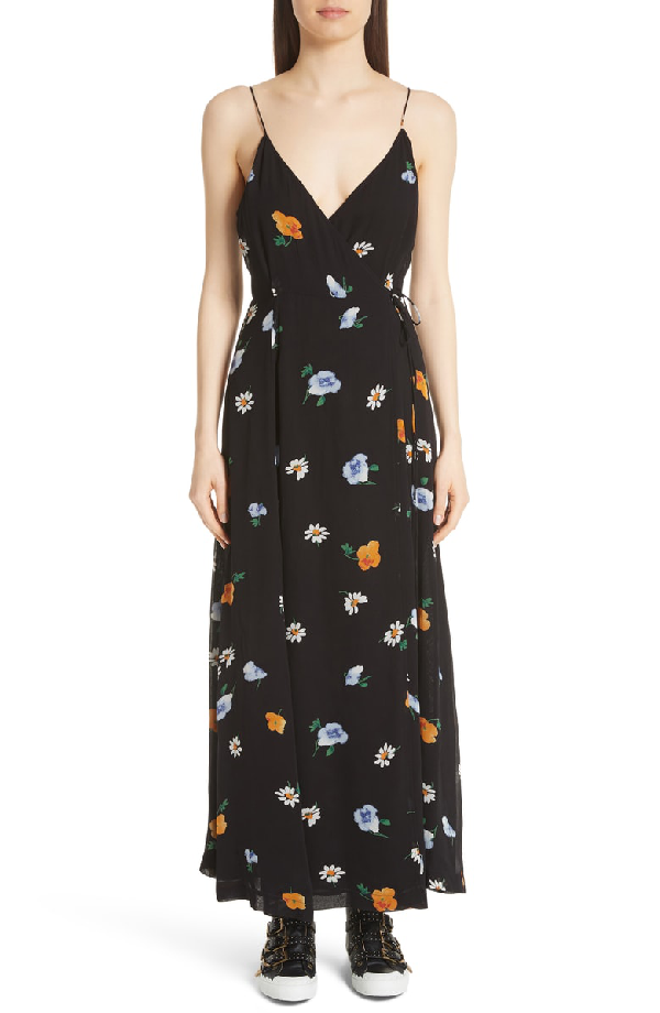 dainty georgette wrap dress