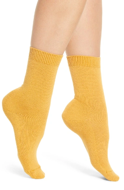 Shop Falke Cosy Crew Socks In Amber