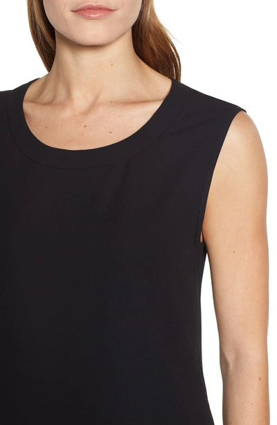 Shop Anne Klein Scoop Neck Sleeveless Blouse In Anne Black