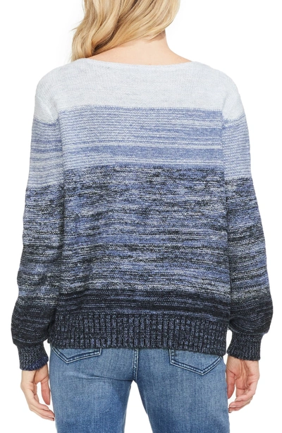 Shop Vince Camuto Bubble Sleeve Ombre Sweater In Ink Blue