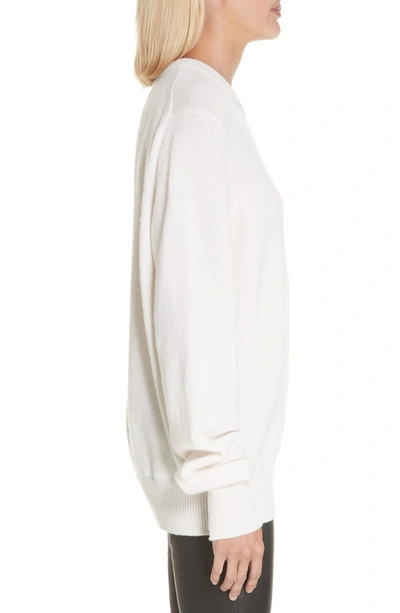 Shop Helmut Lang Ring Shoulder Cashmere Sweater In Light Butter