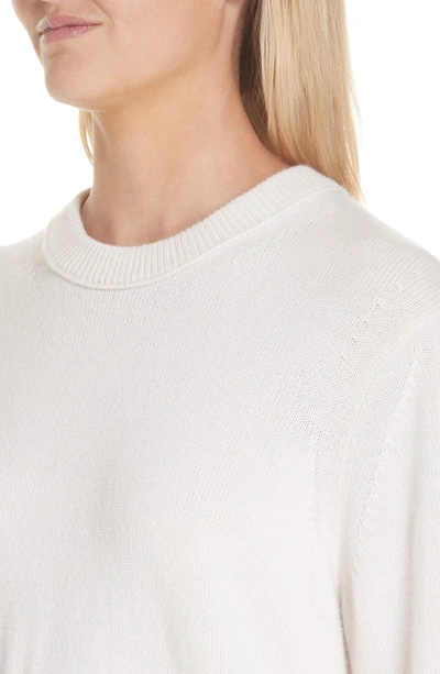 Shop Helmut Lang Ring Shoulder Cashmere Sweater In Light Butter