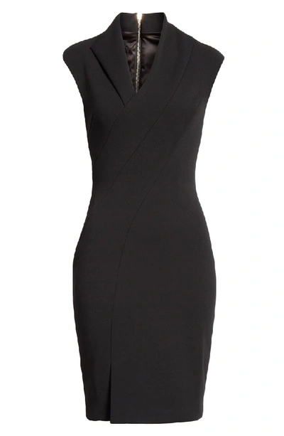 Shop Ted Baker Geodese Faux Wrap Pencil Dress In Black