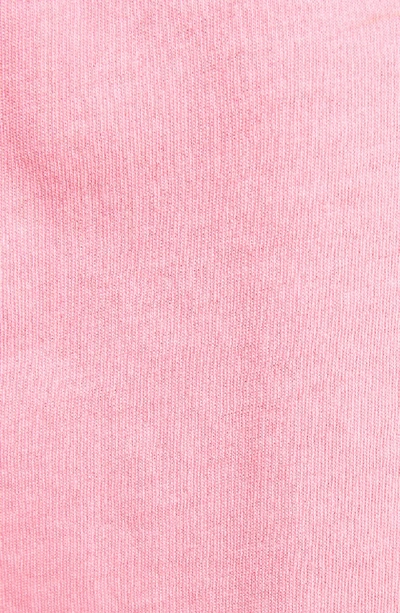 Shop Saint Laurent Logo Tee In Fuschia / Noir