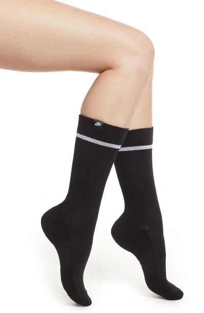 Shop Nike 2-pack Snkr Sox Essential Crew Socks In Black/ White/ White