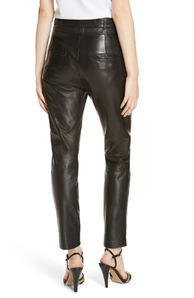 Shop Veronica Beard Faxon Leather Pants In Black