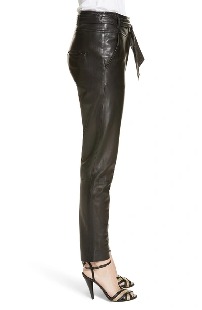 Shop Veronica Beard Faxon Leather Pants In Black