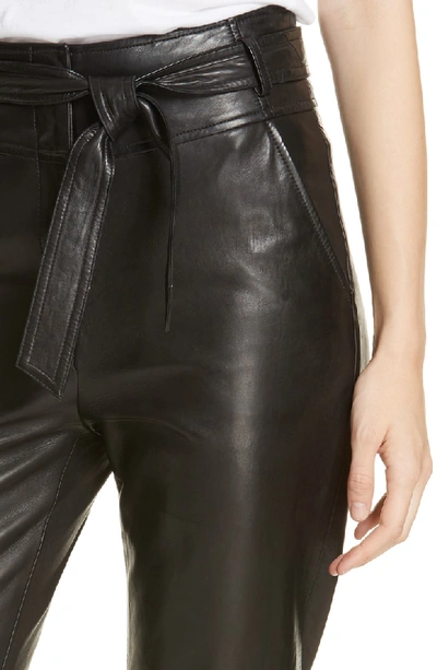 Shop Veronica Beard Faxon Leather Pants In Black