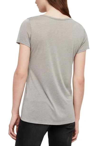 Shop Allsaints Malin Tee In Grey Marl