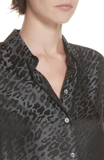 Shop Equipment Essential Silk Blend Shirt In True Black Multi