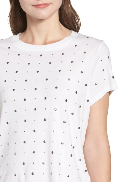 Shop Current Elliott The Retro Crewneck Shirt In Sugar With Stud