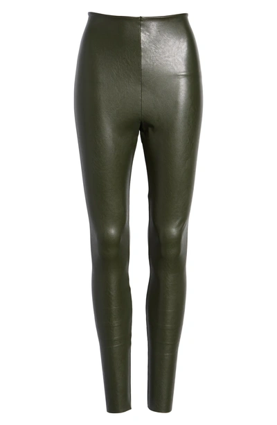 Commando Control Top Faux Leather Leggings In Pine