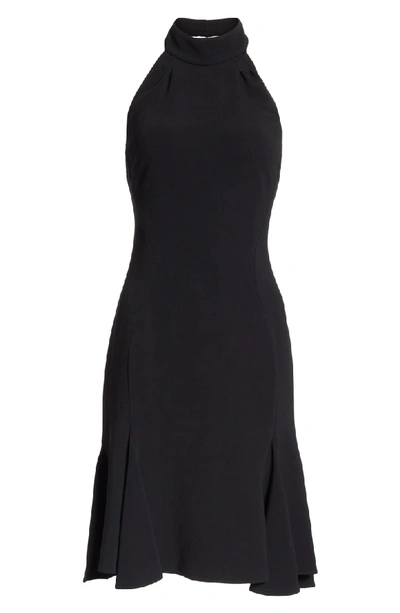Shop Stella Mccartney Stretch Cady Halter Dress In Black