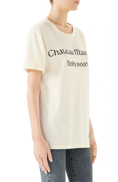 Shop Gucci Chateau Marmont Graphic Tee In 7263 Sunkissed/ Black/ Mc