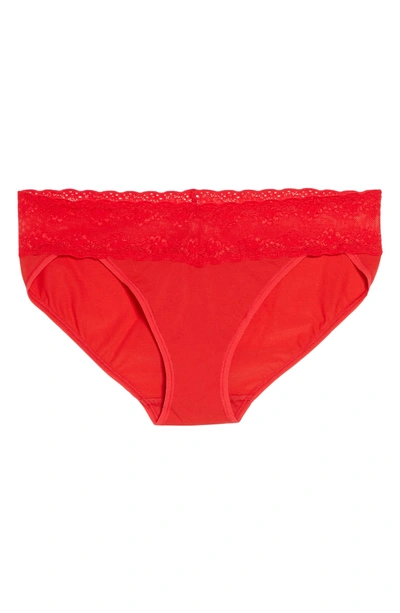 Shop Natori Bliss Perfection Bikini In Lacquered Red