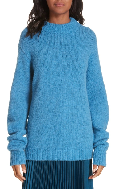 Shop Tibi Cozette Alpaca & Wool Blend Sweater In Sky Blue