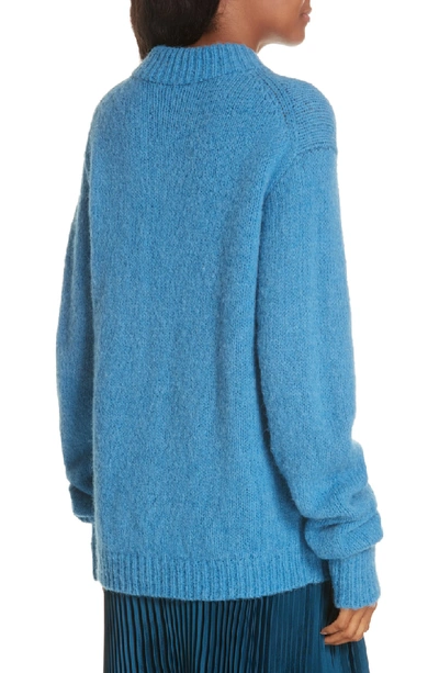 Shop Tibi Cozette Alpaca & Wool Blend Sweater In Sky Blue