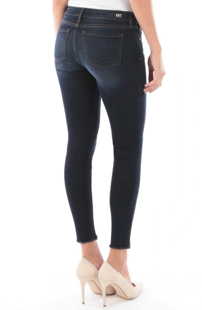 Shop Kut From The Kloth Connie Frayed Step Hem Ankle Skinny Jeans In Sufficiency