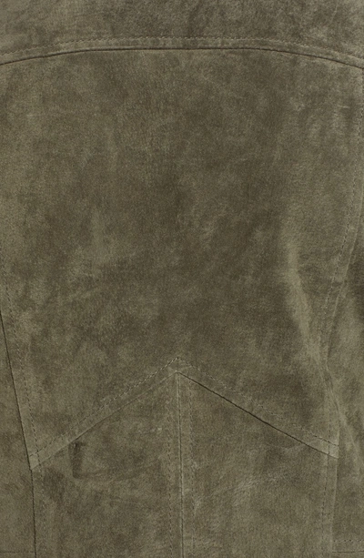 Blanknyc Suede Moto Jacket In Herb