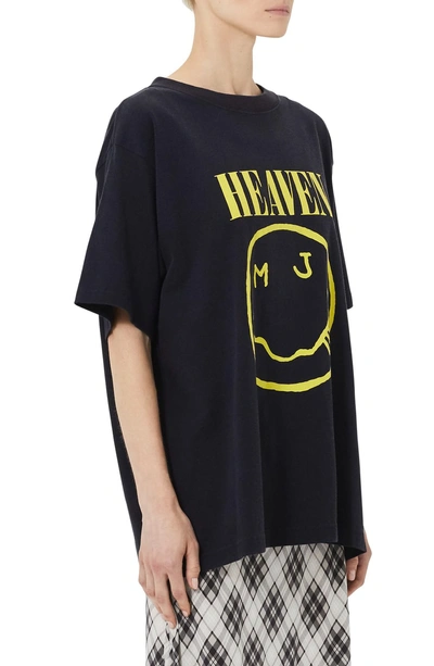 Shop Marc Jacobs Grunge Logo Oversized Tee In Black