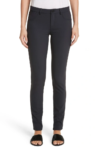 Shop Lafayette 148 Mercer Acclaimed Stretch Skinny Pants In Ink