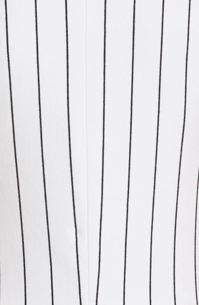 Shop Rosetta Getty Stripe Cross Panel Top In White/ Black