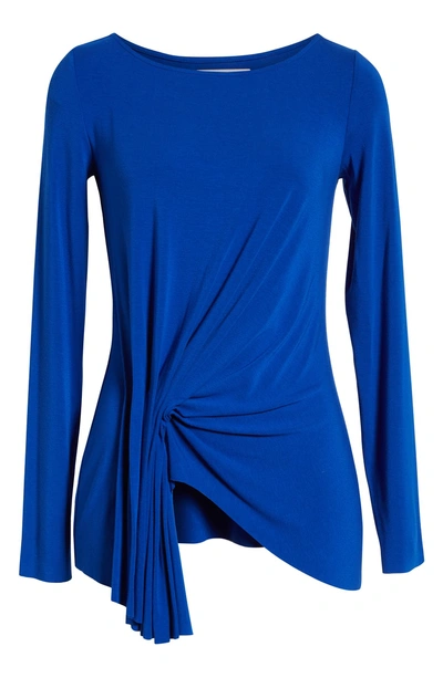 Shop Bailey44 Fall For You Asymmetrical Jersey Top In Blue