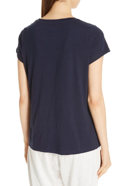 Shop Eileen Fisher Organic Cotton Tee In Midnight