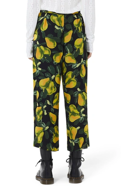 Shop Marc Jacobs Pear Print Wide Leg Pants In Green Multi