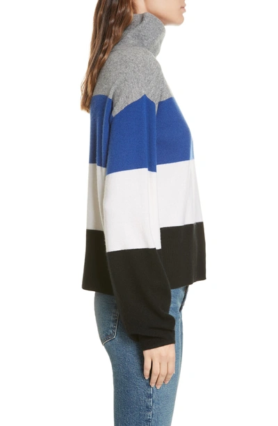 Shop Veronica Beard Faber Stripe Cashmere Sweater In Black Multi