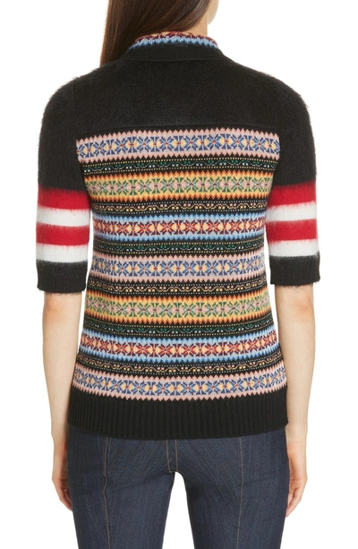 Shop N°21 N Degree21 Fair Isle Stripe Wool Blend Sweater In Multicolor