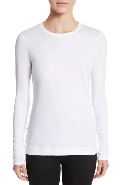 Shop Adam Lippes Crewneck Tee In White