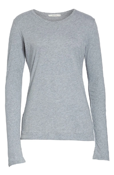 Shop Adam Lippes Crewneck Tee In Heather Grey