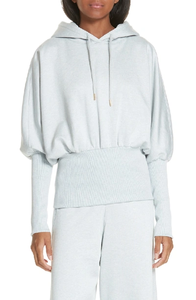 Shop Opening Ceremony Satin Face Hoodie In Heather Grey