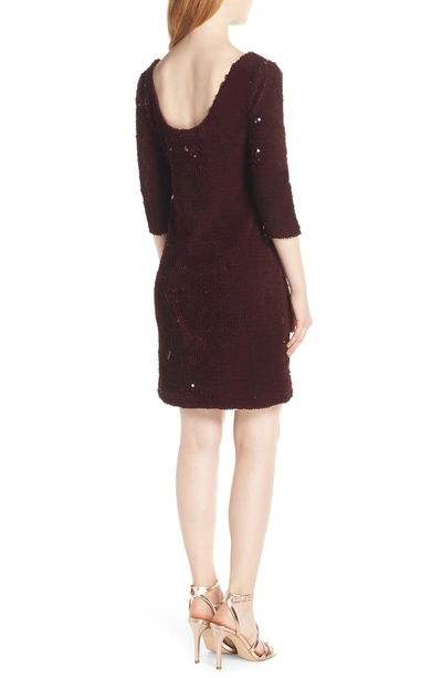 Bb Dakota Sequined Velvet Dress In Boysenberry