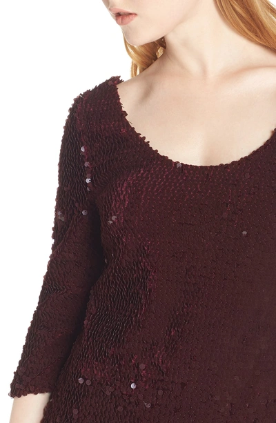 Bb Dakota Sequined Velvet Dress In Boysenberry