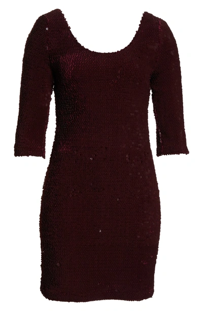 Bb Dakota Sequined Velvet Dress In Boysenberry