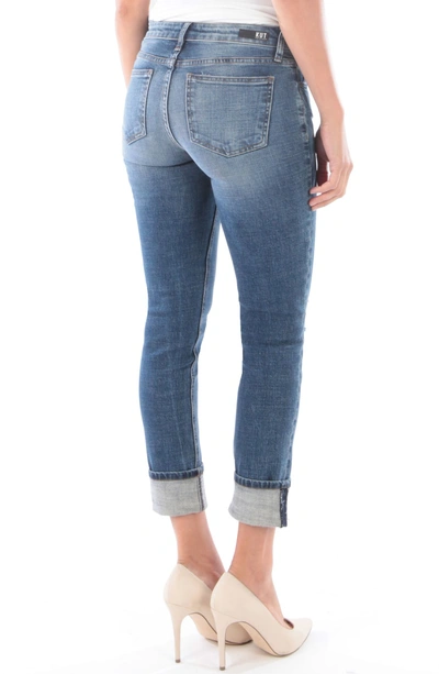 Shop Kut From The Kloth Catherine Wide Cuff Boyfriend Jeans In Palpable