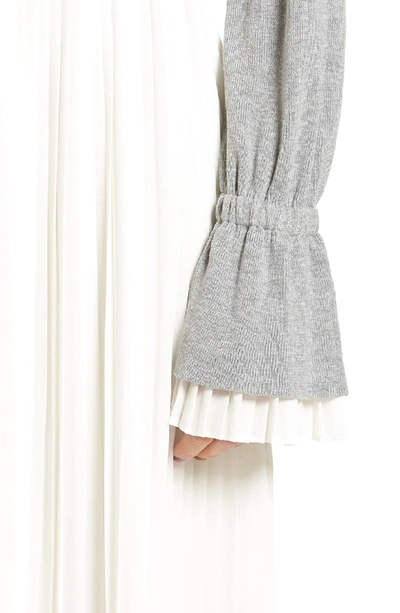 Shop English Factory Sweater Combo Dress In White