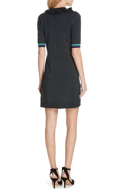 Shop Ted Baker Colour By Numbers Sabie Metallic Knit Dress In 14-blue